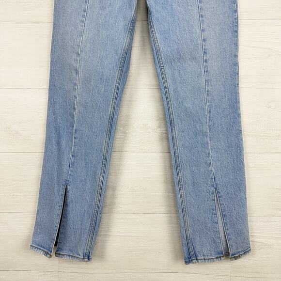Abercrombie & Fitch Jeans 27 Curve Love 90s Straight Ultra High Rise Split Hem - Picture 4 of 16